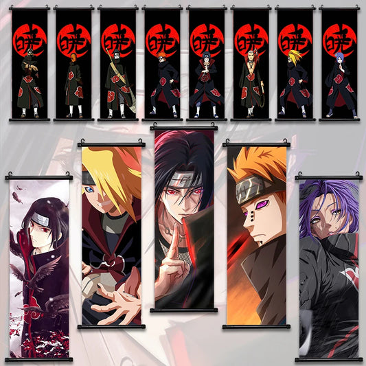 Naruto Anime Akatsuki Scroll Poster Wall Hanging Art Room Decoration