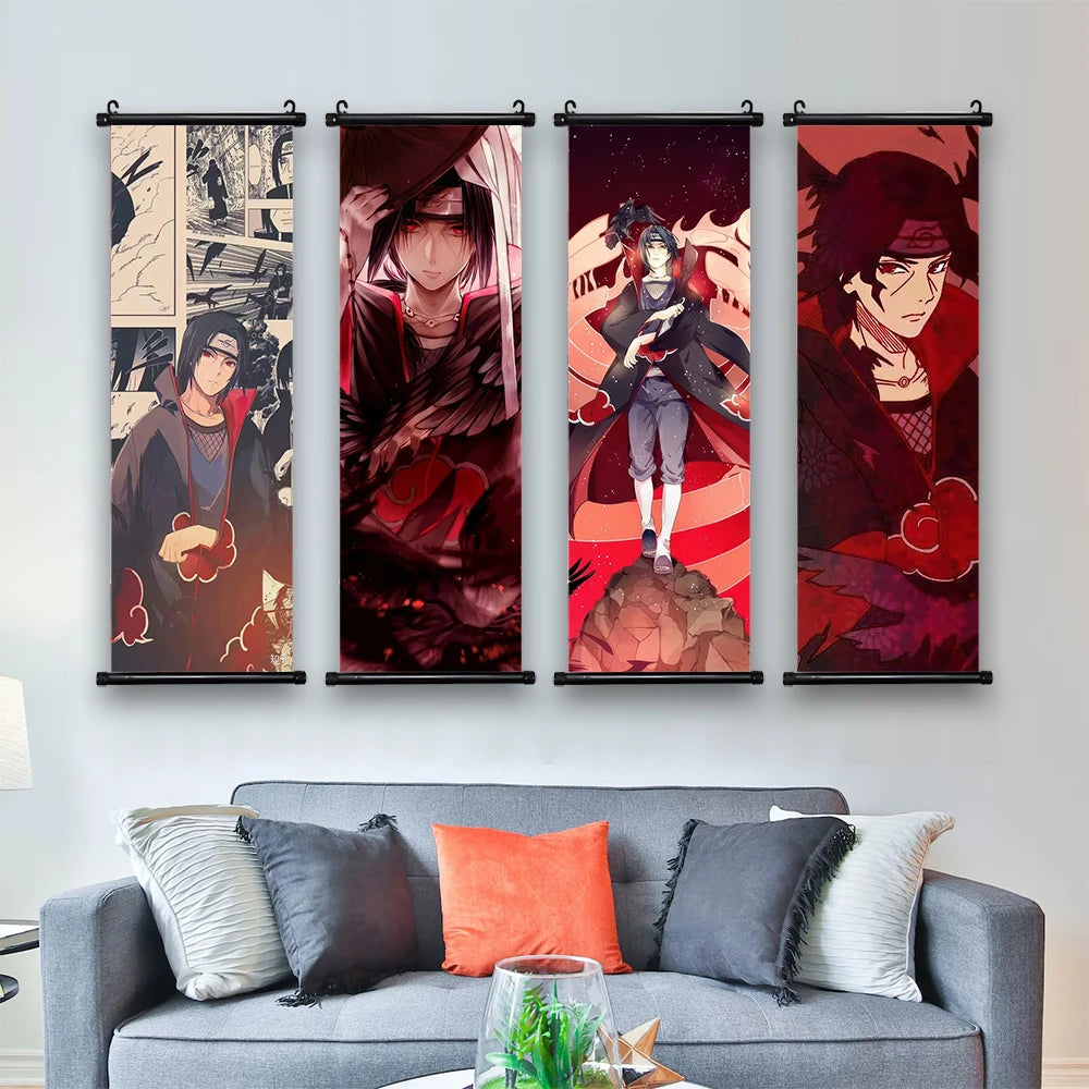 Naruto Anime Akatsuki Scroll Poster Wall Hanging Art Room Decoration