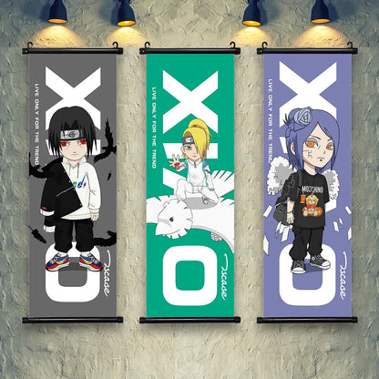 Naruto Anime Akatsuki Scroll Poster Wall Hanging Art Room Decoration