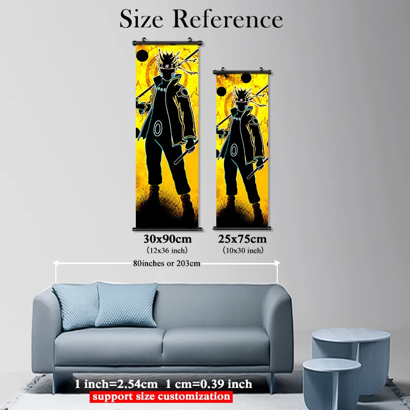 Wall Artwork Anime Canvas Uzumaki Naruto Painting Kakashi Picture Umaki Print Uchiha Sasuke Poster Hanging Scrolls Home Decor