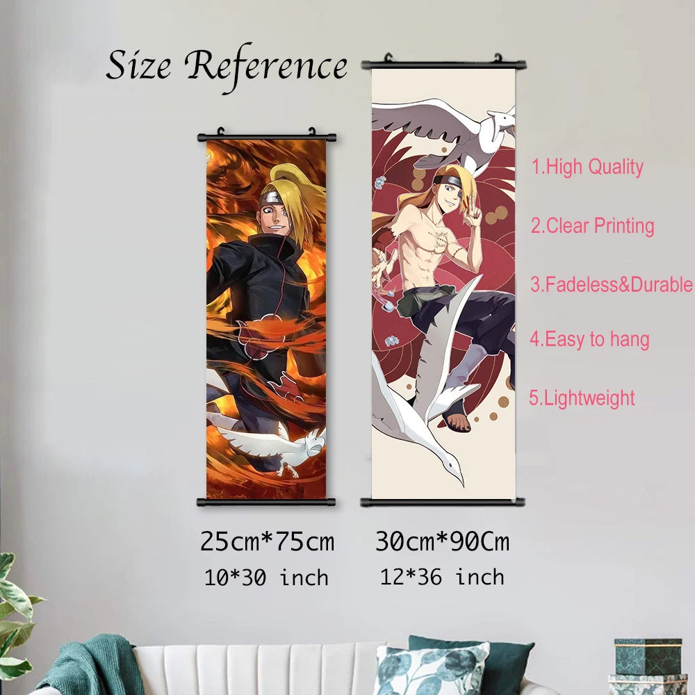 Naruto Anime Akatsuki Scroll Poster Wall Hanging Art Room Decoration